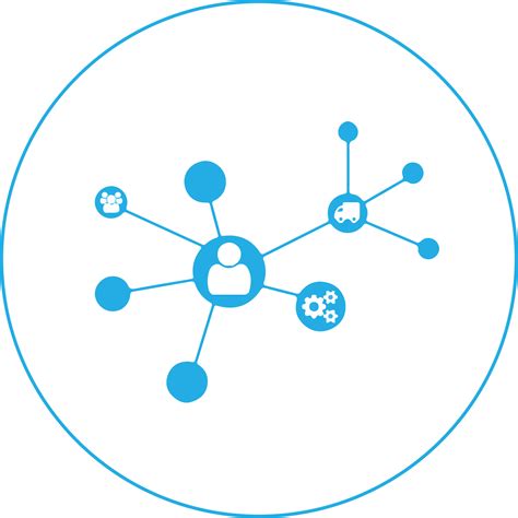 Manage Distribution Network And Sales Team Operation Network Icon Blue