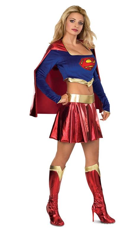 Sexy Superhero Costume Red Role Playing Superwoman Split Type Costume