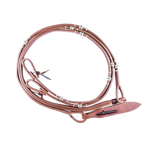 Billy Royal Flat Harness Leather Romel Reins With Rawhide Accents In