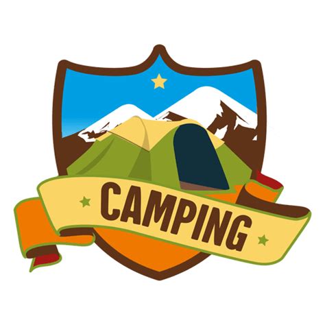 Shield Camping Retro Badge Transparent Png And Svg Vector File