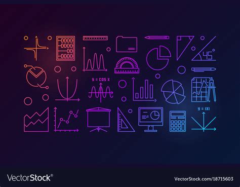 Algebra And Mathematics Colorful Royalty Free Vector Image