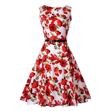 Vintage Floral Print Summer Dress Top Tier Style