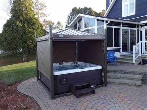 Covana Oasis Automated Hot Tub Cover Automated Gazebo Cover Cornish Hot Tubs Swim Spas And
