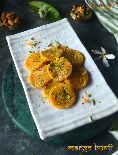 Mango Burfi Recipe How To Make Mango Barfi Cook With Smile
