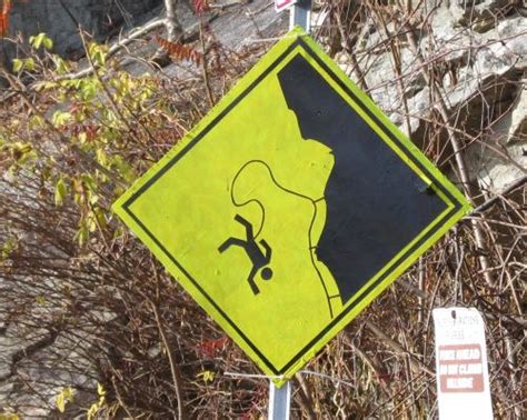 Warning Fun Signs Rock Climbing Road Signs