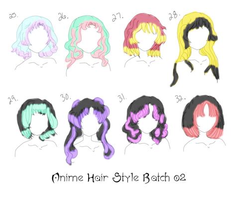 8 Anime Hair Styles By Rebirthatdusk On Deviantart