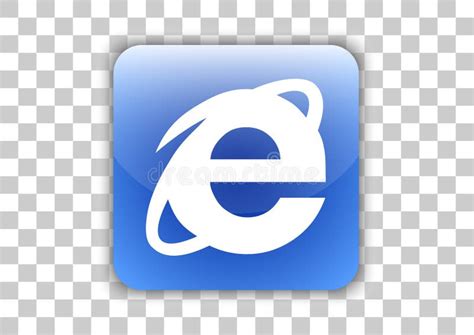 Botón Del Icono Del Navegador Del Software Del Internet Explorer Con