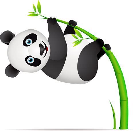 Panda With Bamboo Clipart Clipground