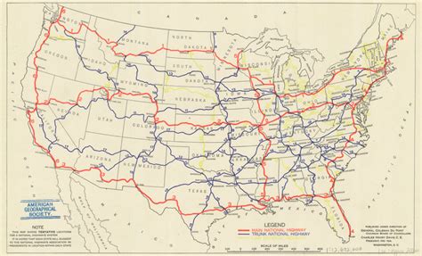 A Map Of The First Proposed Us Highway Network