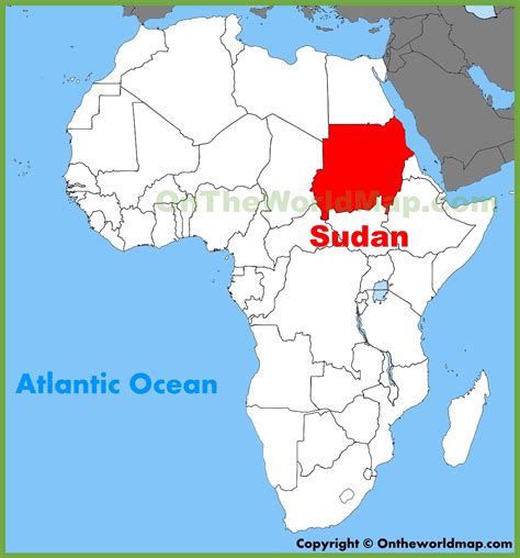 Map Of Sudan And Geographical Facts Where Sudan On Th