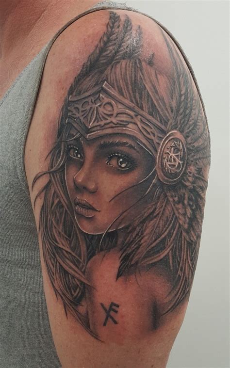 Valkyrie Tattoo Womens Face Valkyrie Tattoo Thigh Tattoos Women