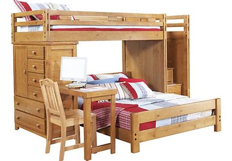 Save space with loft beds. Shop for a Creekside Taffy Twin Full Step Bunk Bed w Desk ...