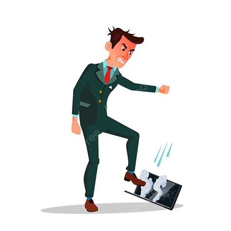 Angry Businessman Vector Hd Images Angry Businessman Treading His