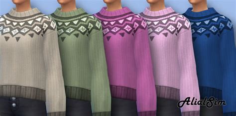 Knitted Sweater At Alial Sim Sims 4 Updates