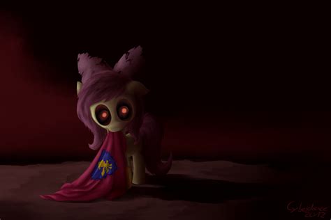 Blanked Applebloom By Cyberdrace Mlp Spike Very Scary Clockwork