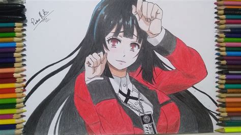 Drawing Yumeko Jabami Desenhando Jabami Yumeko Kakegurui 賭ケグルイ