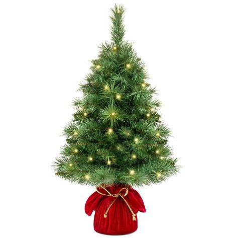 Best Choice Products 26in Pre Lit Tabletop Fir Artificial Christmas
