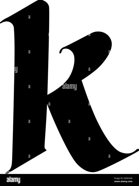 Letra K En Estilo Gótico Vector Alfabeto El Símbolo Está Aislado