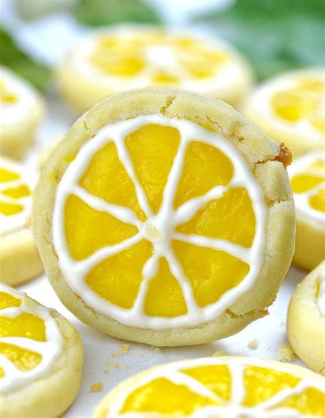 Lemon Shortbread Cookies Made With White Chocolate And Lemon Curd