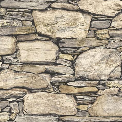 Nuwallpaper Hadrian Stone Wall Peel And Stick Wallpaper Contemporary