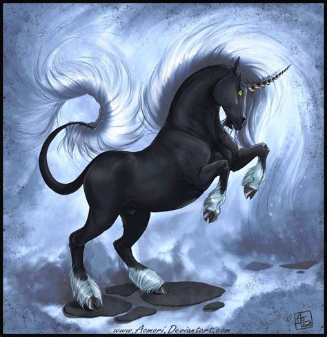 Black Unicorn Unicorn Pictures Fantasy Creatures Mythical Creatures