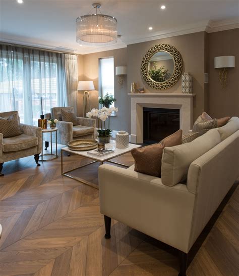 Meribel Chevron Parquet Beige Living Rooms Living Room Decor