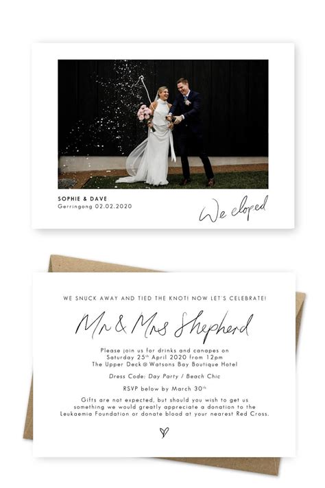 17 Elopement Announcement Card Wording Ideas And Examples