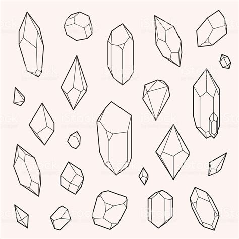 Un Expanded Strokes Vector Illustration Eps 10 Crystal Drawing