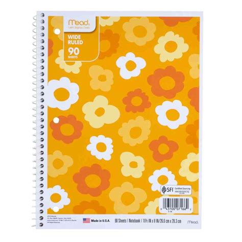 Mead Fashion Commodity 1 Sub Notebook Wr Yellow
