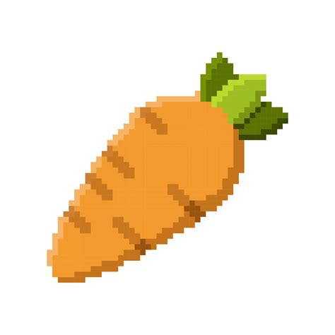 Pixel Art Icon Pixel Art Carrot Icon Cute Pixel Carrot Vegetables