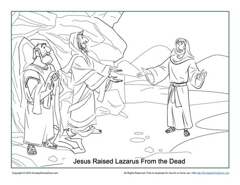 Jesus Raised Lazarus From The Dead Activities On Sunday School Zone
