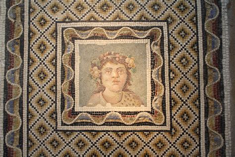 Roman Bacchus Floor Mosaic Illustration World History Encyclopedia