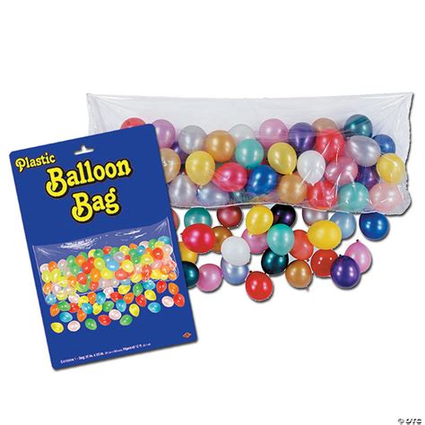 6 Ft Plastic Balloon Drop Bag With 100 Balloons 100 Pc Oriental Trading