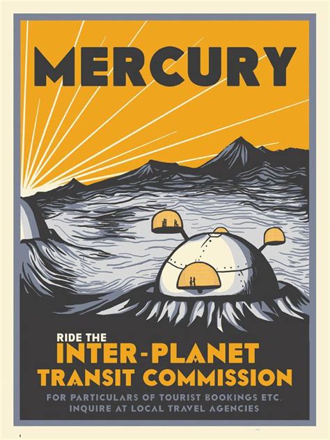 Meet You On Mercury Vintage Space Travel Poster Space Travel
