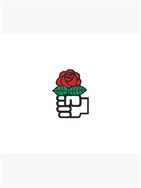 Socialism The Fist And Red Rose Symbol Tapestry By Martstore