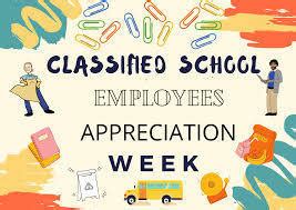 Classified Appreciation Week Heights Elementary