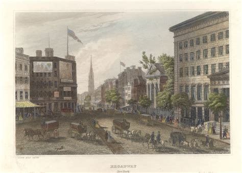 New York Broadway Um 1840 Artist Artist Als Kunstdruck Oder Gemälde