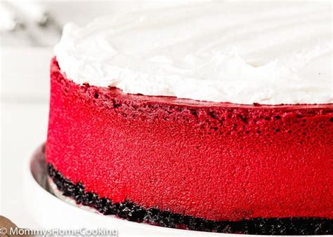 Eggless Red Velvet Cheesecake Mommy S Home Cooking