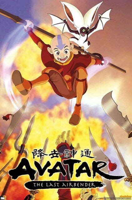 185 Avatar The Last Airbender Aang Fight Japan Anime 24x32 Poster