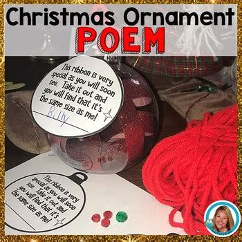 christmas ornament poem  put   ornament tpt