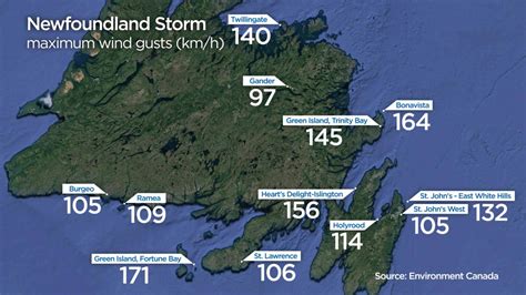 Highest Snowfall Observed In Nl Storm Was 93 Cm Environment Canada