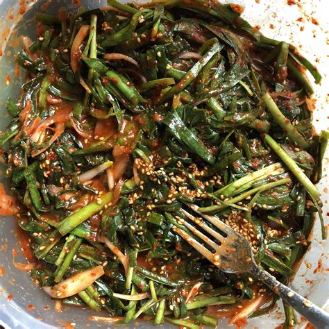 Asian chive kimchi Buchu kimchi 부추김치 recipe by Maangchi