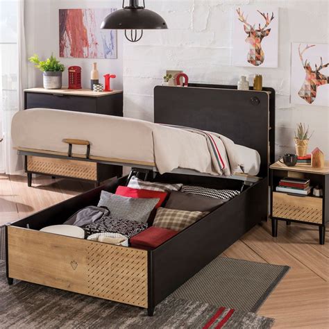 From traditional wood beds and modern, upholstered headboards to nightstands, dressers, chests and mirrors, find the. Storage Bed - Sleek And Stylish Single Beds For Teen Boys Room