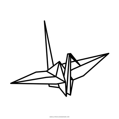 Crane Origami Coloring Page Free Printable Coloring Pages For Kids