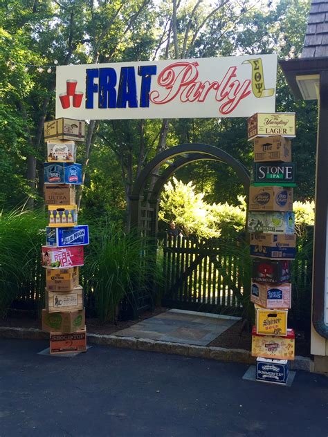 Frat Party Graphic Beer Boxes Frat Party Themes Trash Party Frat