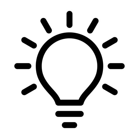 Light Bulb Outline Icon 23402378 Vector Art At Vecteezy