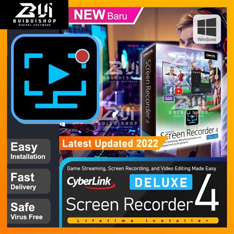 Cyberlink Screen Recorder Deluxe 4 L Latest 2022 L Windows Shopee