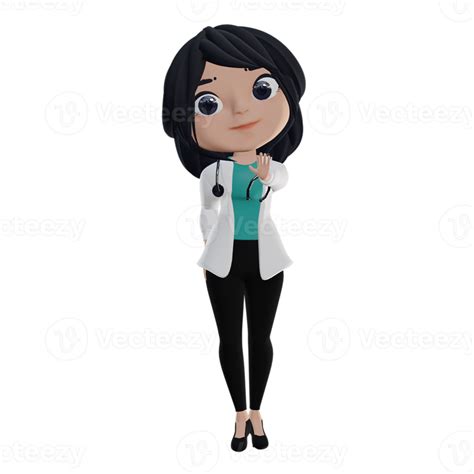 3d Beautiful Female Doctor 15271498 Png
