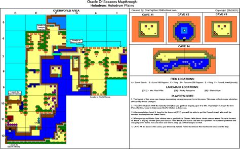 The Legend Of Zelda Oracle Of Seasons Holodrum Holodrum Plains Map