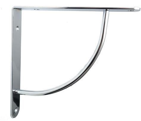 Pair High Quality Chrome Fixed Shelf Brackets Supports With Fixings